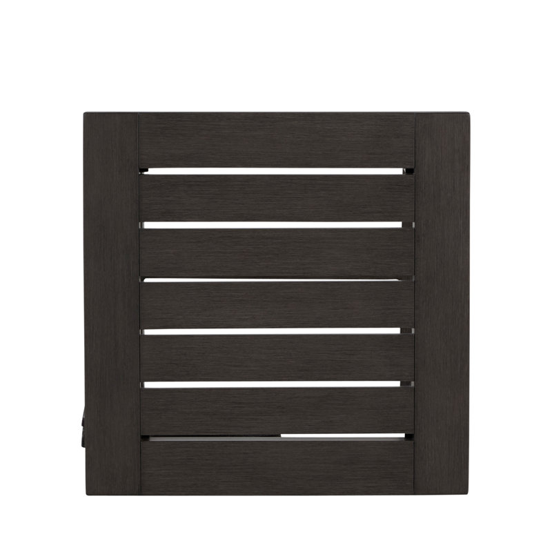 Club Aluminum Outdoor Side Table, Slate Gray