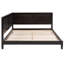 Lit de jour double en bois pleine grandeur, style Mid-Century moderne classique, avec accoudoirs et pour une maison confortable, design classique, bois, inclus-1879514470-1879514471