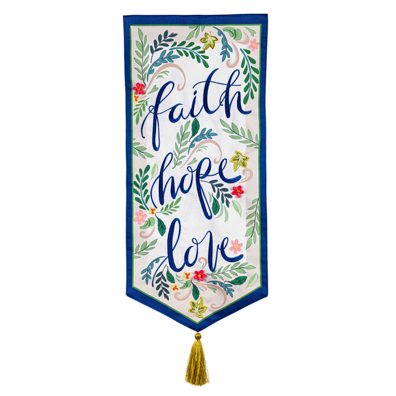 Aarun Double Sided 28'' H x 12.5'' W Polyester Banner