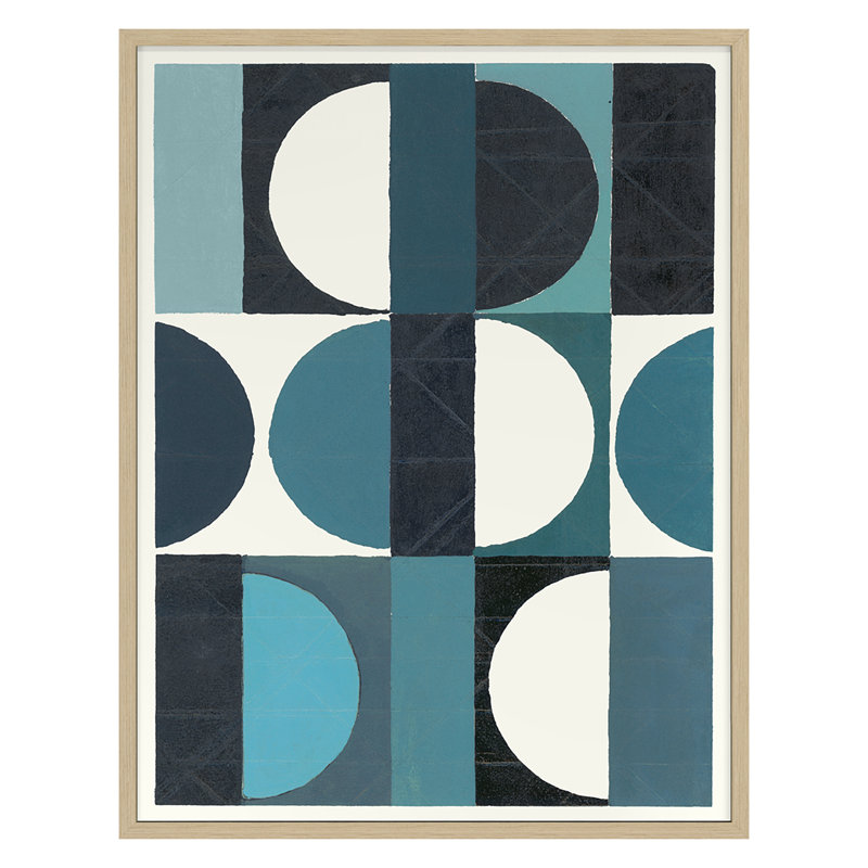 Blue Moons Print by Andy Burgess, Oak Framed, 24" H x 18" W x 1.5" D