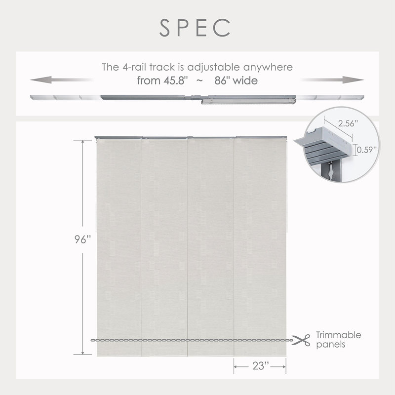 Sharmaine Elements Weave Semi-Sheer Vertical Blind, Camellia