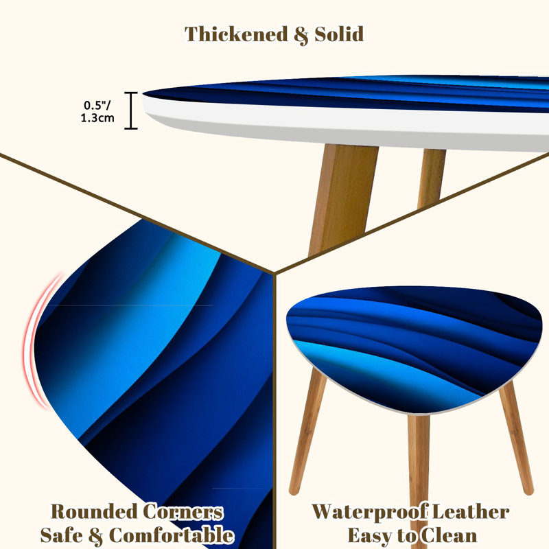 Ensemble de 2 tables basses gigognes Triangle