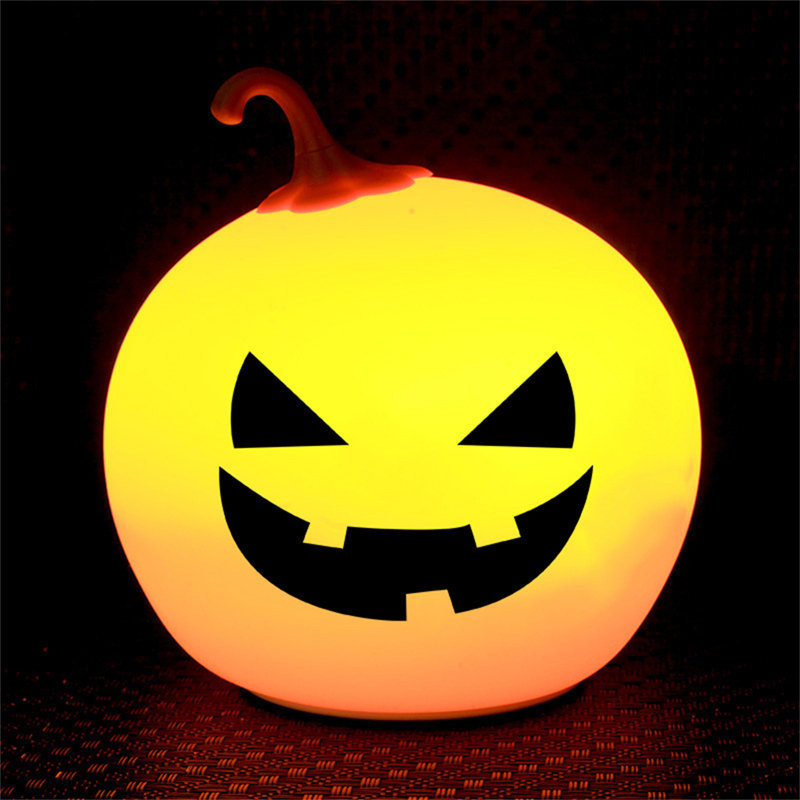 Veilleuse télécommande ， Lanterne citrouille Halloween