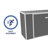 Absco Utility 7’6” W x 2’8” D Metal Galvanized Steel Garbage Can Storage Shed Woodland Gray-97830531