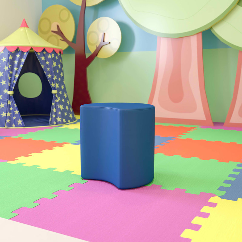 Lune flexible pour salle de classe Nicholas Soft Seating - 12 po, H 18 po x l 18 po x P 15,25 po, bleu