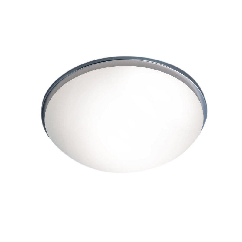 Mixon Glass Flush Mount, Nickel Satin