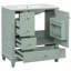 Freestanding vanity cabinet with ceramic basin-515965979