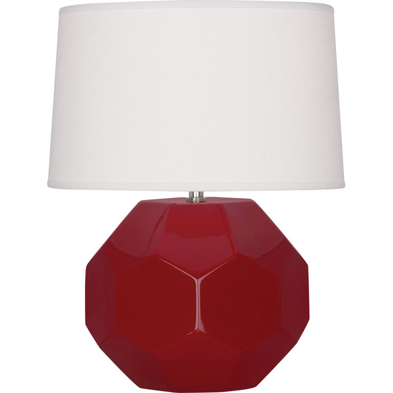 Franklin Table Lamp, Oxblood, 23.5" H x 19.5" W x 19.5" D