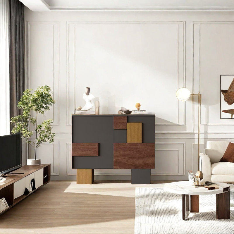 Nordic Style Creative Modern Accent Cabinet, Black
