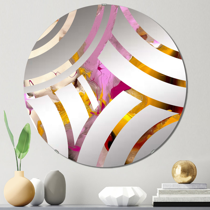 Choturam - Miroir décoratif Center Wave, 31,4 po x 31,4 po