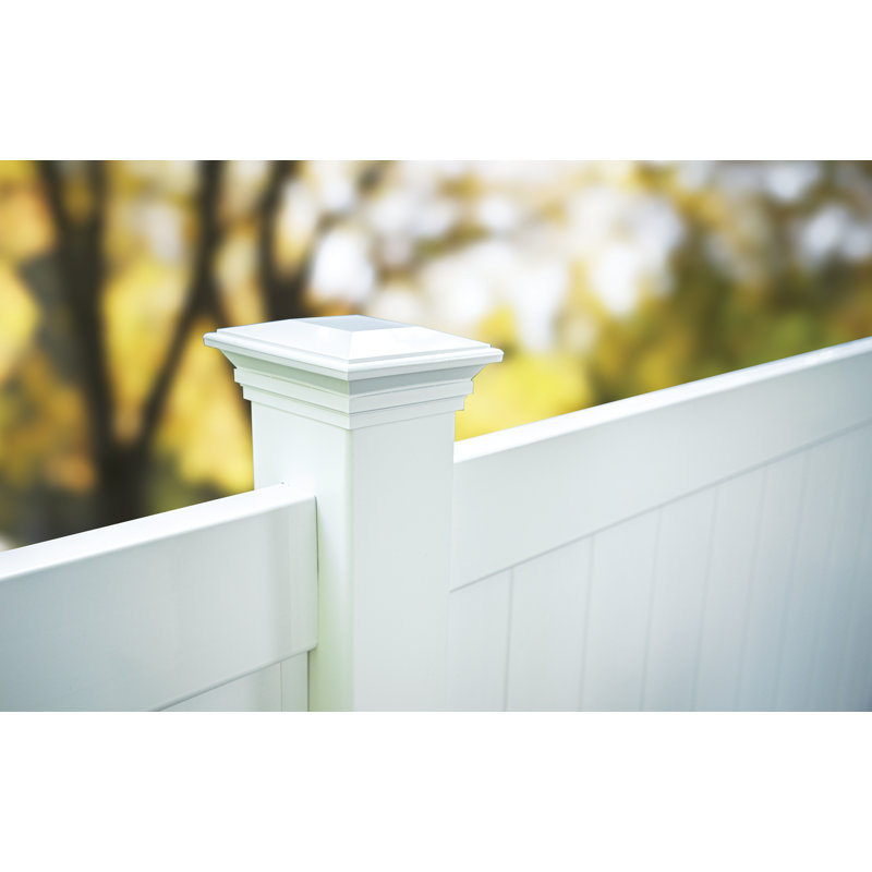 5 in. W x 5 in. D Contemporary Post Top White