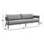 Canapé d'extérieur en aluminium gris foncé Lewan