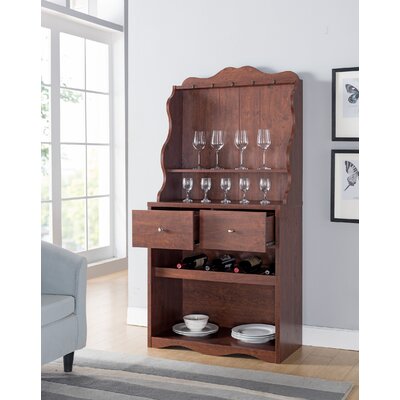 Juin 31.5"" Wood Standard Baker's Rack with Wine Bottle Storage -  Darby Home Co, BB81B7BA600F4C34847F4D13A24DE283