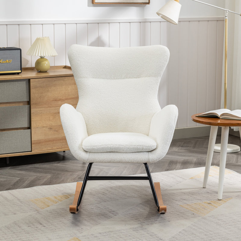 Chaise berçante Joury, Bouclé ivoire