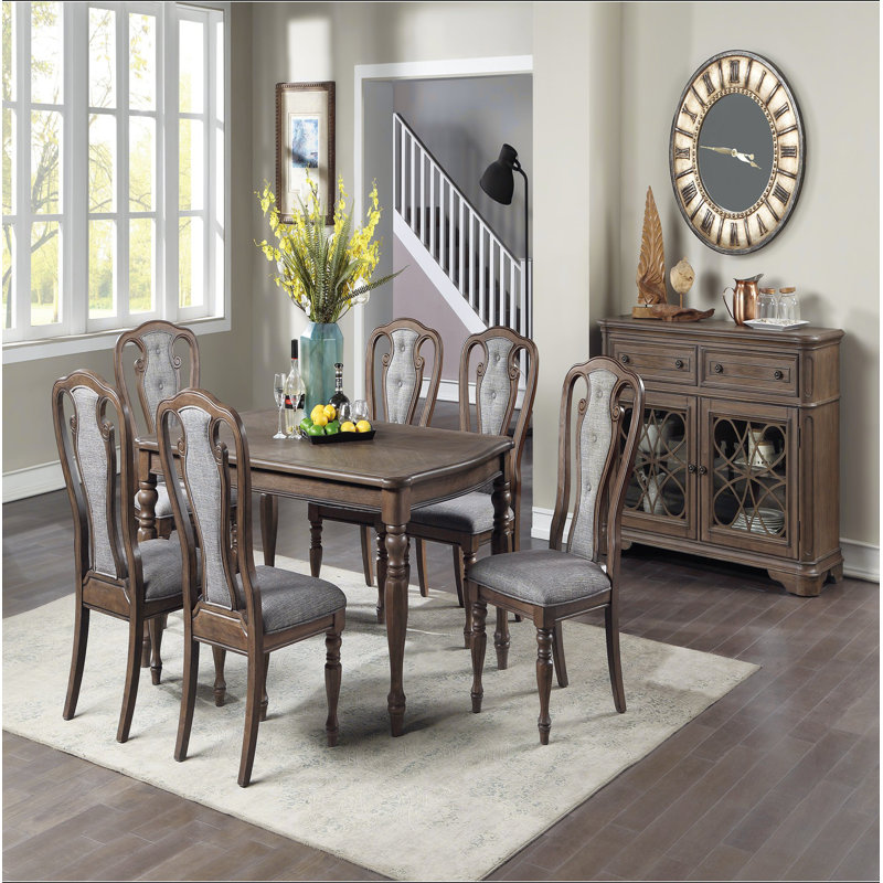 Table de salle à manger de style transitionnel 1pc, Oak