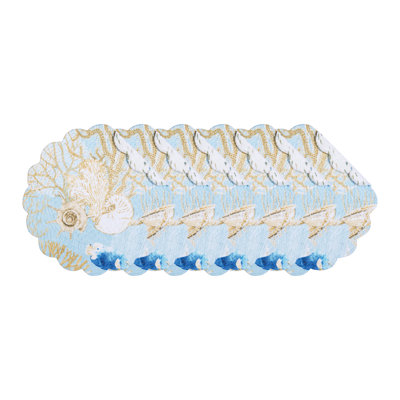 Belmont Reef Round Scallop Quilt Placemats Set of 6