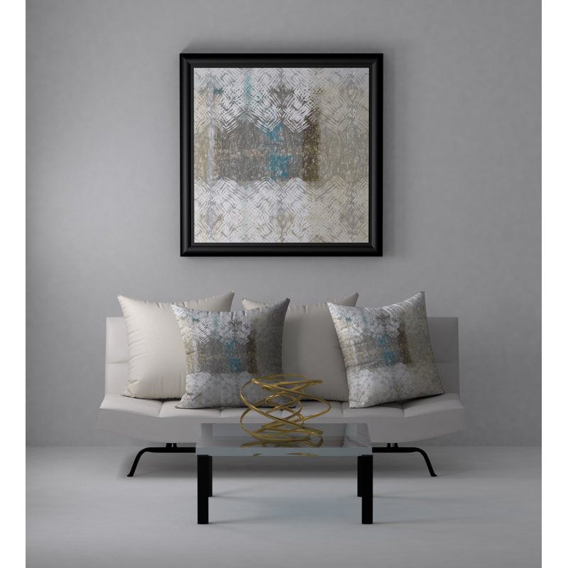 Abstract Reversible Throw Pillow, 20" x 20"