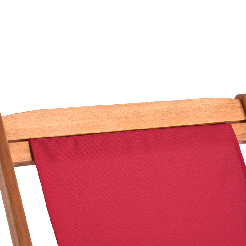37.01cm Long Reclining Single Chaise, Red