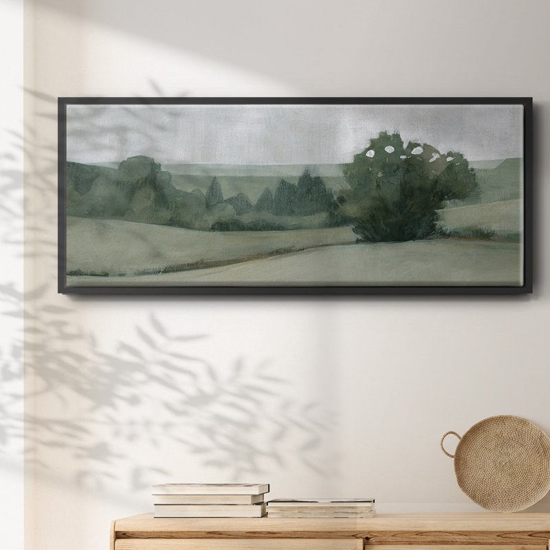 «Soft Green Landscape II», toile encadrée, H 12 po x l 30 po