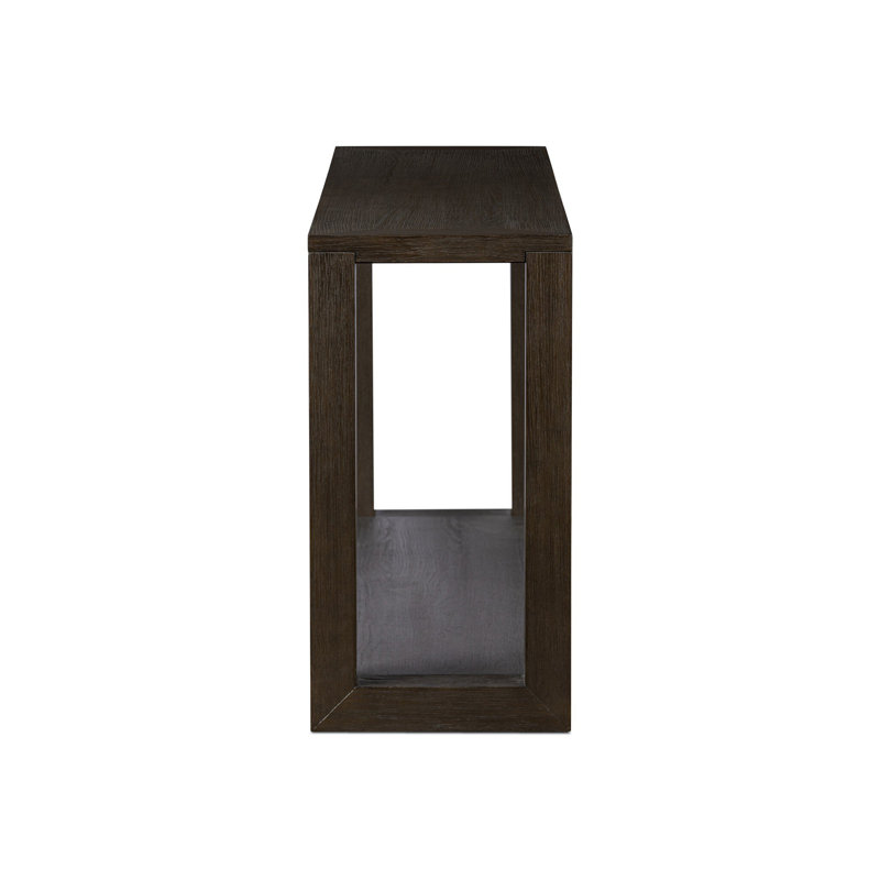 Flores Edison Console Table Veneer, Dark Anthracite Oak