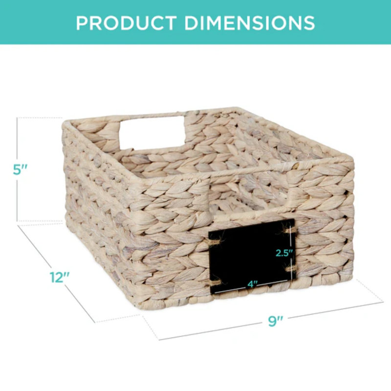 Pantry Baskets, White, 5" H x 12" W x 9" D
