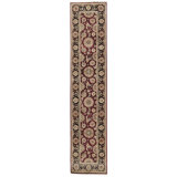 Manchuria Wool Oriental Area Rug in Black/Wine