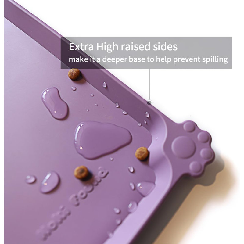 Plateau en silicone Crystopher, H 2,24 po x l 22 po x P 14 po, Mauve