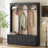 Hall Tree With Retro Hooks And 3 Drawers-1737482850