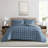 Swift Home Windowpane Plaid 7-Piece Reversible Microfiber Lightweight Bed-In-A-Bag Set-104223973-104223971