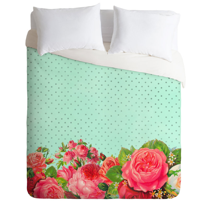 Allyson Johnson Polyester Floral Duvet Cover, King Duvet Cover + 2 King Shams