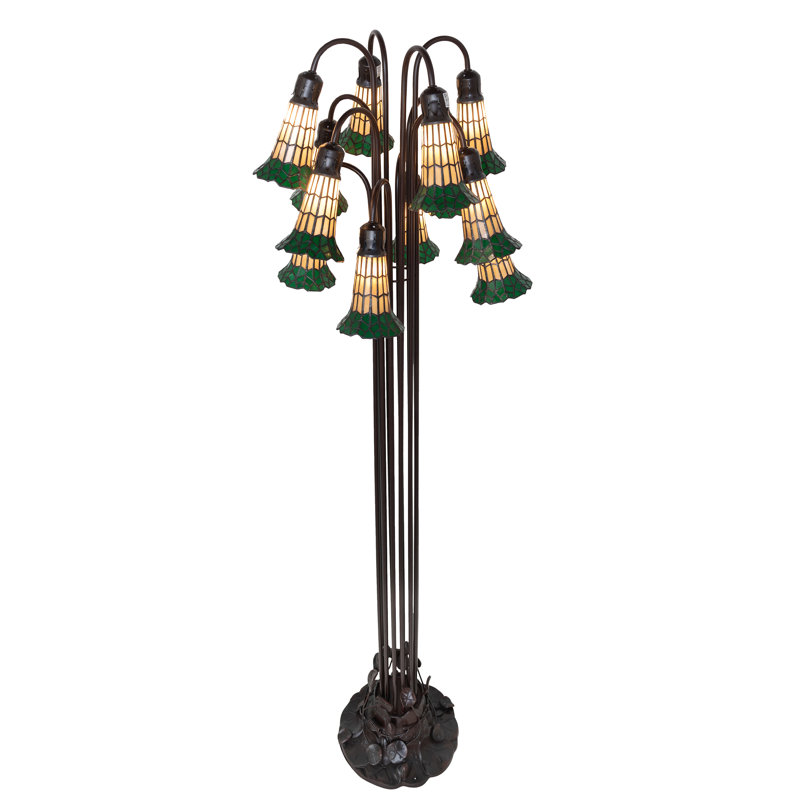 Bueche Tree Floor Lamp, Green/Amber