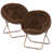 Upholstered Round Saucer Chairs Lounge Chairs, Foldable Papasan Chairs Reading Chairs for Bedroom-920271723-895868162