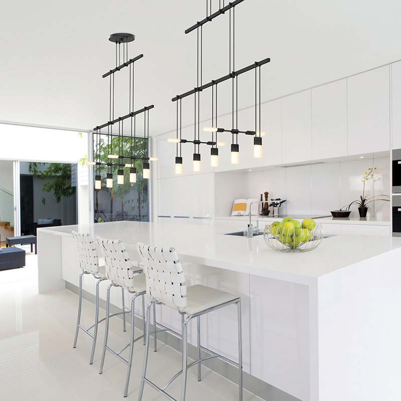 Suspenders 5 - Light Satin Black LED Unique/Statement Pendant