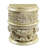 Table de chevet 2 tiroirs en argent champagne