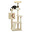 Tour pour chat avec poteau à griffer, tour d'escalade pour chat de 51 pouces avec cage à chat pour chats d'intérieur, chatons, arbre à chat avec planche à gratter, plateformes de jeu à plusieurs niveaux-141053183