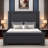 Shreve Queen Size Upholstered Platform Bed with Taller Headboard-1868407859