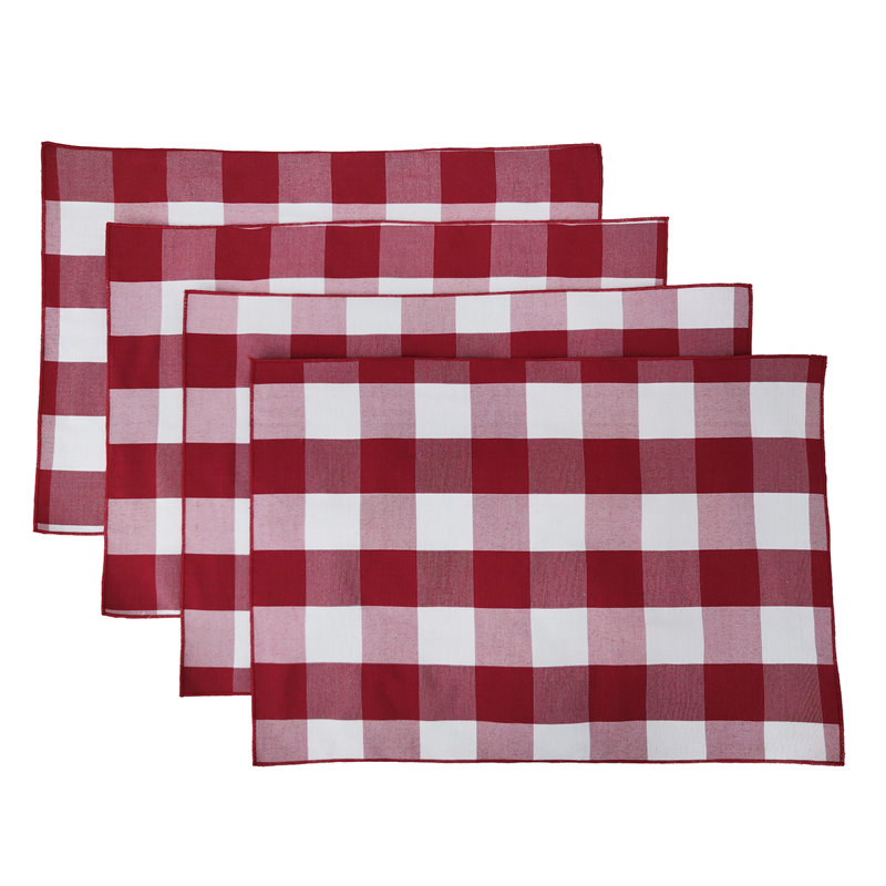 Napperon 20 "Kellman, Rouge/blanc