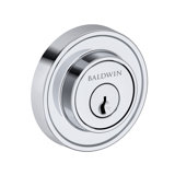 Recessed Round Deadbolt Patio Deadbolt in Polished Chrome
