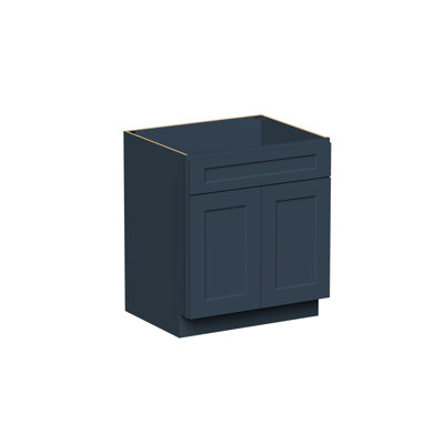 Meuble-lavabo de style Shaker de DL Cabinetry (prêt à assembler) l 30 po x H 34,5 po x P 24 po - Gris Cyber