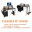Bureau avec prise de courant, 3 tiroirs, poche latérale, bureau d'étude facile à assembler, cadre stable et réversible pour bureau à domicile, bureau d'ordinateur d'entreprise, table de jeu, coiffeuse