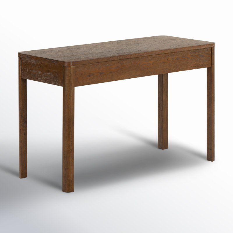 Gabrietta Solid + Manufactured Wood Writing Desk, Medium Oak