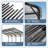 20 ft. W x 20 ft. D Metal Carport for Two Cars, Heavy-Duty Steel Frame, Outdoor Canopy Shelter