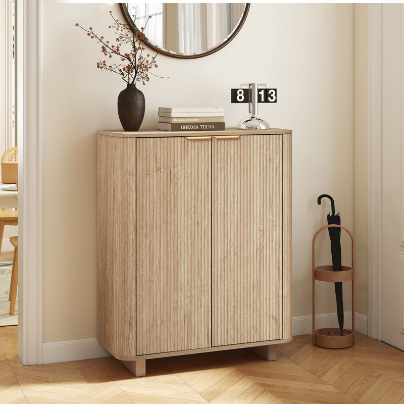 Armoire à chaussures 31,5 "à 5 niveaux, Naturel