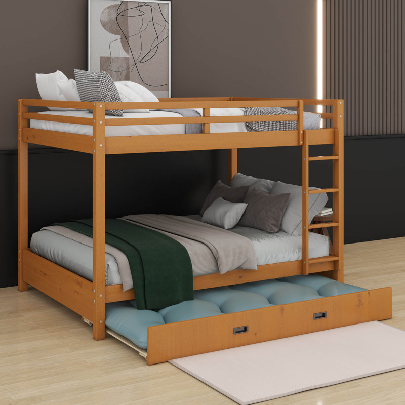 Lit superposé en bois avec lit gigogne, Couleur du bois
