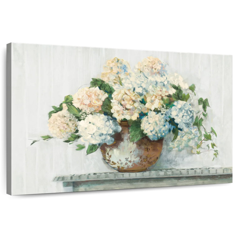 Harnek blanc hortensia blanc, H 30 po x l 45 po