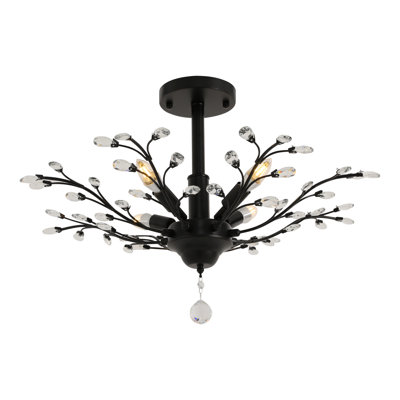 Lustre en cristal 4 lumières Pruett