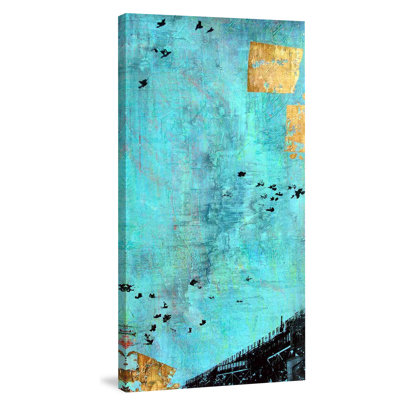 Train With Birds by Tracy Silva Barbosa - Wrapped Canvas Painting
