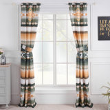 Zuma Southwest Geometric Semi-Sheer Grommet Curtain Panel Set