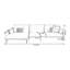 Canapé modulaire 2 pièces en cuir véritable blanc crème-498866700