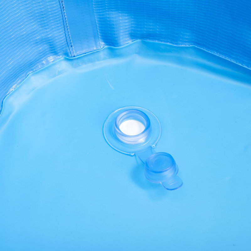 H2OGO! 7' Blue and Yellow Steel Frame Kiddie Pool and Sandpit